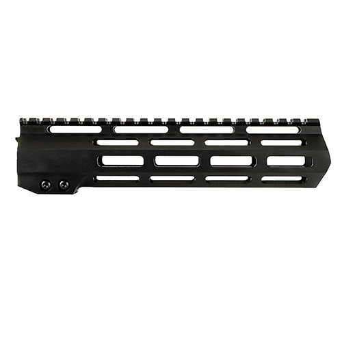 Il Free Float Handguard AR-15 M-LOK 9" offre leggerezza e robustezza, con sistema di montaggio Picatinny e sette slot M-Lok per accessori personalizzati.